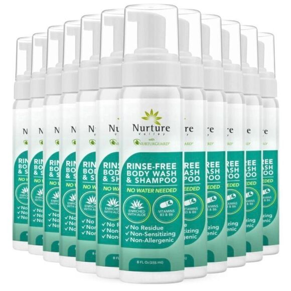 NURTURE VALLEY - NWT - Rinse-Free Body Wash & Shampoo 8 fl oz Waterless Cleanser - Picture 11 of 11